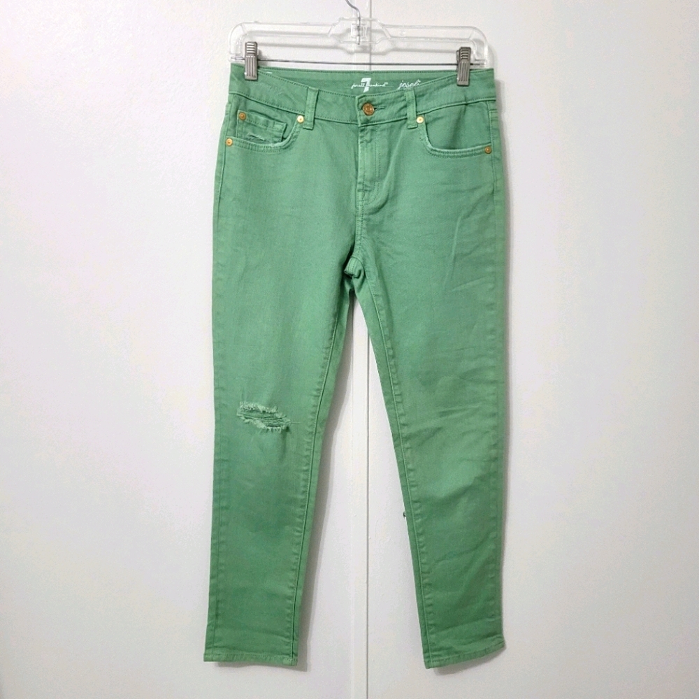 7FAM Josefina Skinny Boyfriend Distressed Jeans